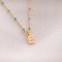 Mini Letter Enamel Bead Chain Personalised Necklace, thumbnail 3 of 8