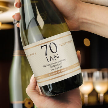Personalised Big Age Birthday Prosecco, 3 of 4