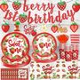 “ Berry 1st Birthday' 100 Piece Decorating Package, thumbnail 1 of 5