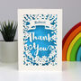 Personalised Papercut Thank You Card, thumbnail 1 of 4