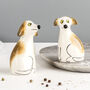 Handmade Ceramic Dog Salt And Pepper Shakers, thumbnail 3 of 4