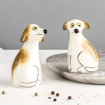 Handmade Ceramic Dog Salt And Pepper Shakers, 3 of 4