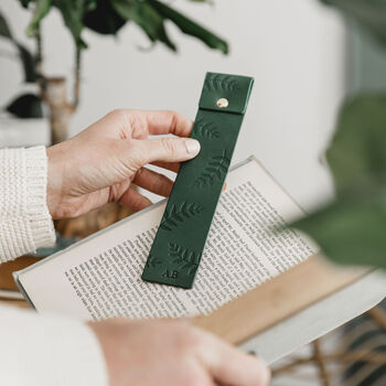 Personalised Botanical Leather Bookmarks, 3 of 5