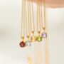 Lavender Amethyst Solitaire Pendant Necklace In Silver And Gold, thumbnail 3 of 11
