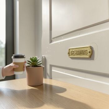 Solid Brass Custom Family Door Plaque, 8 of 9