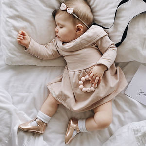infant gold hair bow