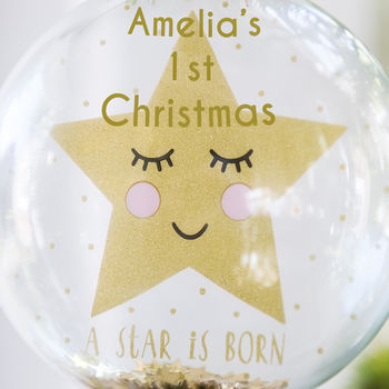 New Baby Personalised Christmas Bauble, 3 of 4