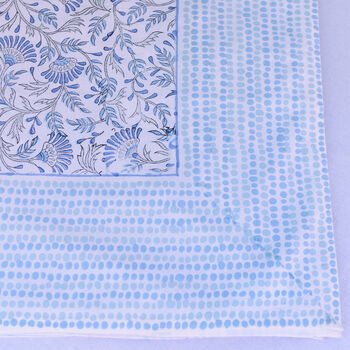Blue And White Botanical Tablecloth, 3 of 4