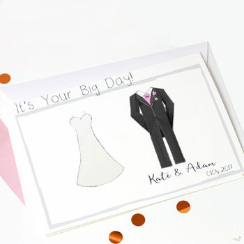 Personalised Bride And Groom Wedding Card, 10 of 12
