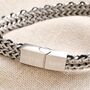 Personalised Men's Black Cord Woven Chain Bracelet, thumbnail 3 of 6