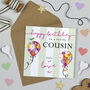 Blooming Balloon Cousin Birthday Card, thumbnail 1 of 2