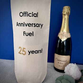 Official Milestone Wedding Anniversary Fuel Bottle Bag, 3 of 3