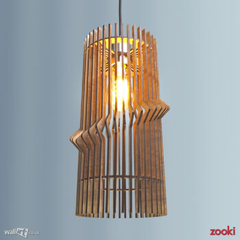 Zooki Four 'Loki' Wooden Pendant Light, 2 of 7