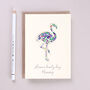 Personalised Liberty Flamingo Mother's Day Card, thumbnail 3 of 5