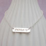 Girls Personalised Silver Bar Necklace, thumbnail 2 of 5