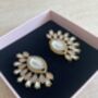 Pink Kundan Statement Lightweight Earrings, thumbnail 5 of 5
