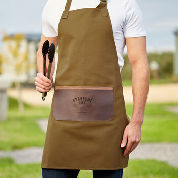Personalised BBQ Apron For Dad Or Grandad, 2 of 8