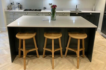 Set Of Two Wooden Kitchen Island Bar Stools, 9 of 11