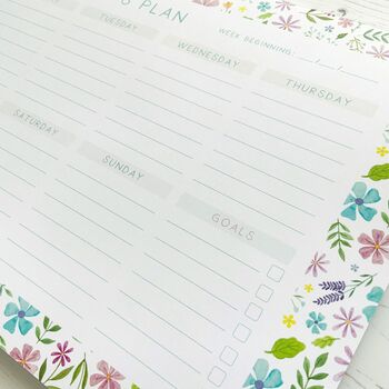 A4 Floral Weekly Planner, 6 of 6