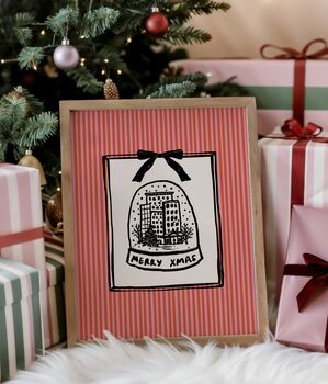 Christmas Snow Globe Print, 3 of 4