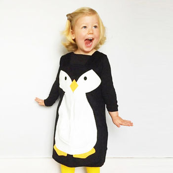 Baby Penguin Pinafore Dress Outfit, 3 of 5