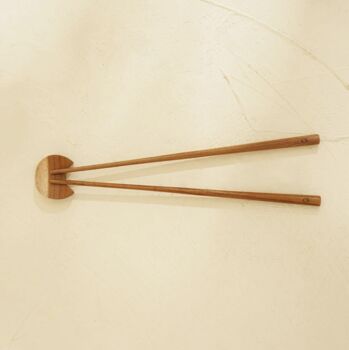 Personalised Wood Chopsticks+Rest:Perfect Engraved Gift, 4 of 11