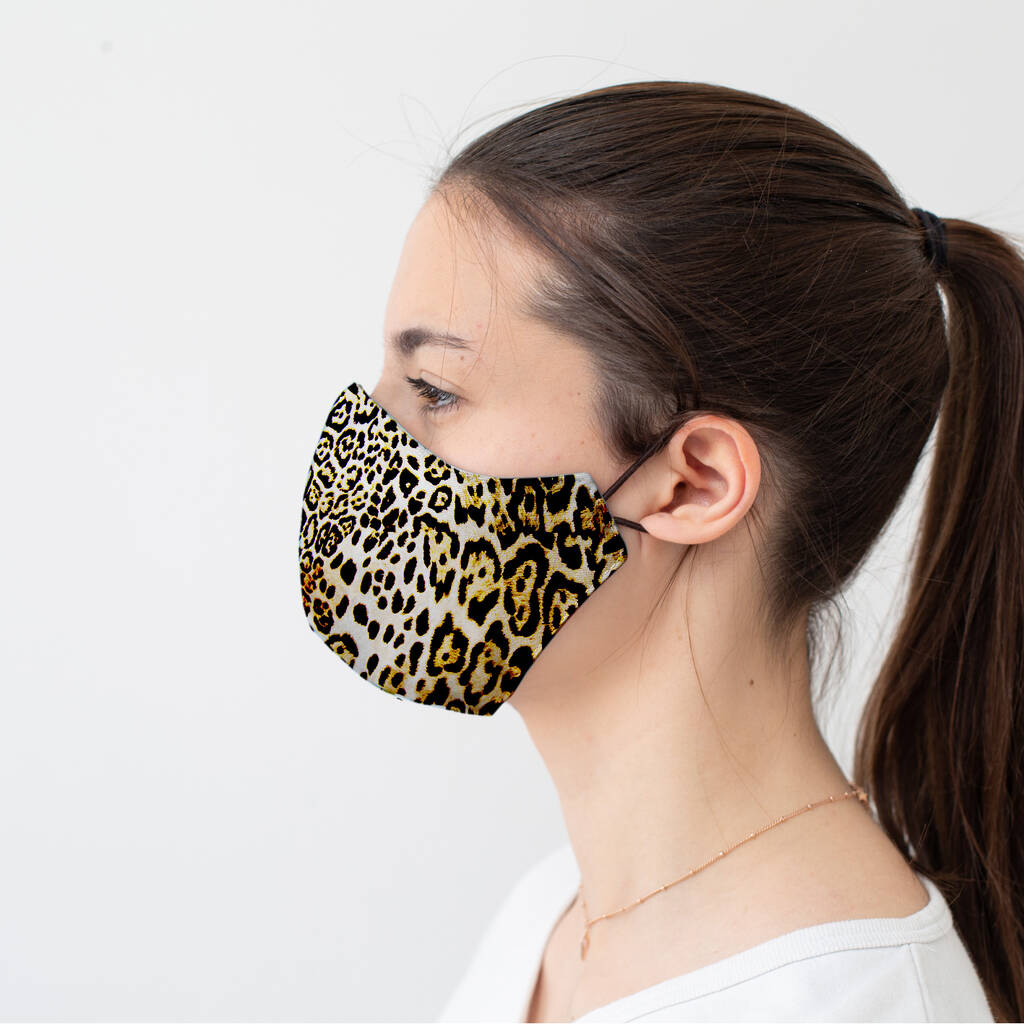Adult Female Leopard Print Reusable Face Mask By Spice