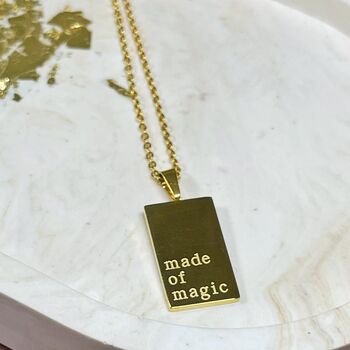 Made Of Magic Gold Stainless Steel Pendant Necklace, 3 of 3