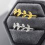 Sterling Silver Olive Branch Leaf Ring, thumbnail 7 of 12