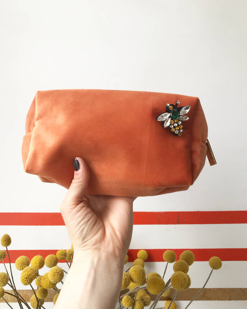 velvet bee make up bag