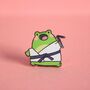 Karate Frog Enamel Pin, thumbnail 5 of 5