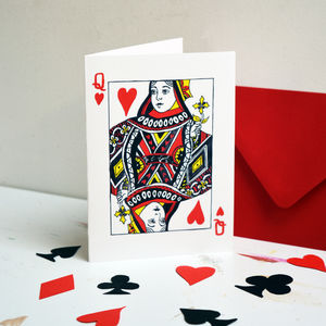 Queen Of Hearts Valentine's / Anniversary Card By Pet Portrait ...