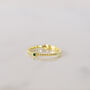14k Gold Plated Emerald Zircon Ring, thumbnail 4 of 9