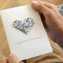 Personalised 60th Diamond Anniversary Origami Heart Card, thumbnail 6 of 7