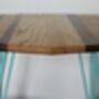 Hairpin Leg Coffee Table Solid Ash Oak Walnut Stripe, thumbnail 2 of 10