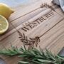 Large Personalised Acacia Wooden Chopping Board Gift, thumbnail 4 of 7