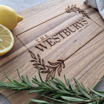 Large Personalised Acacia Wooden Chopping Board Gift, 4 of 7