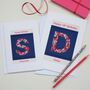 Liberty Print Initial Birthday Card, thumbnail 1 of 7