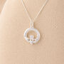 Personalised Sterling Silver Irish Claddagh Pendant Necklace, thumbnail 3 of 8