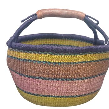 Round Bolga Market Basket Large, 5 of 5