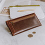 Brown Leather Twist Lock Purse, thumbnail 2 of 5