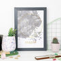 Rose Gold And Grey Map Of The Stars Print, thumbnail 3 of 4