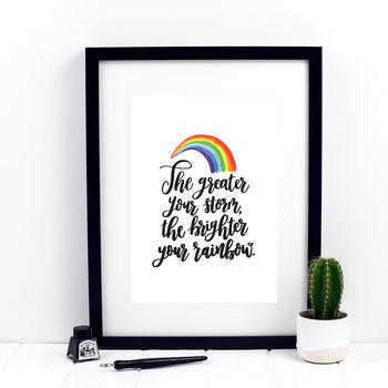 The Greater Your Storm, The Brighter Your Rainbow Print, 4 of 5