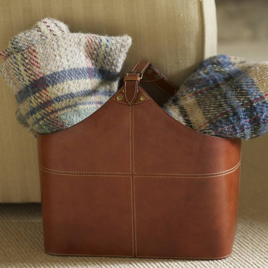 leather basket by life of riley