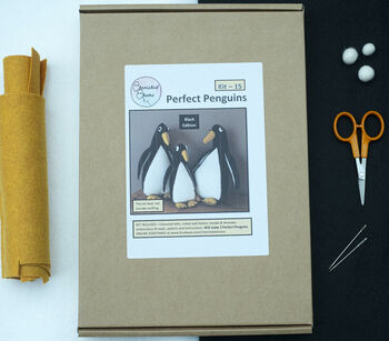 The Perfect Penguin Family Letterbox Stitch Kit, 3 of 10