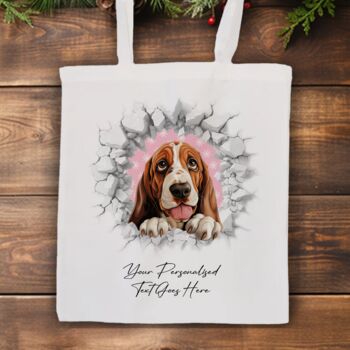 Personalised Christmas Basset Hound Break Through, 8 of 10