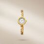 Elegant Gold Women’s Designer Bracelet Watch With Crystal Accents, thumbnail 1 of 2