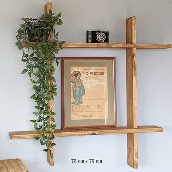 Reclaimed Wooden Wall Mounted Display Shelf, 8 of 8