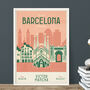 Personalised Barcelona Marathon Print, Unframed, thumbnail 1 of 5