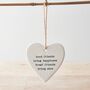 'Good Friends' Hanging Ceramic Heart Decoration, thumbnail 1 of 2
